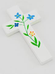 Croix Enfant en Bois - Fleurs des Champs