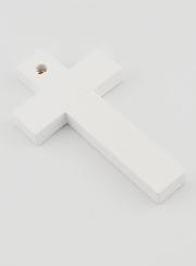 Croix en Bois - Coeur d'Amour & Fleurs Oranges