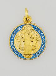 Médaille de Saint Benoit Dorée - 18mm