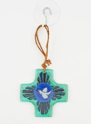 Cadeau de Confirmation - Croix en Verre Colombe de la Paix