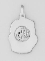 Médaille Pépite Tête du Christ Couronné - Argent 925/1000