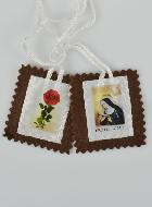 Scapulaire de Sainte Rita en Tissu - 5 cm
