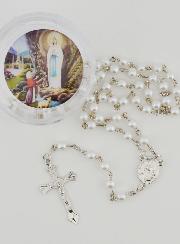 Chapelet en Perles de Nacre Blanche