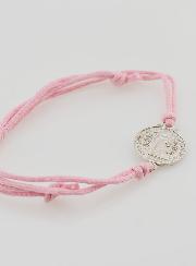 Bracelet Médaille de Saint Benoît - Rose Clair