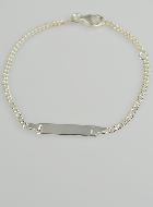 Gourmette de Baptême Bébé en Argent Massif 925/1000 - 15 cm