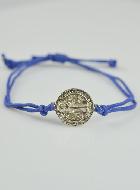 Bracelet Médaille de Saint Benoît - Bleu