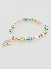 Bracelet Religieux Enfant - Croix & Coeur d'Amour