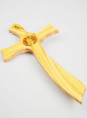 Croix de Saint Benoît en Bois d'Olivier - 32cm