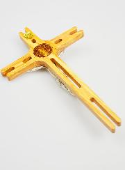 Croix de Saint Benoît en Bois d'Olivier - 19cm