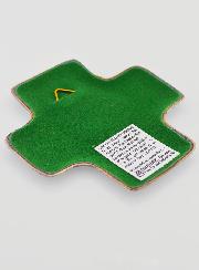 Croix Jardin de l'Esprit Saint Turquoise en Emaux du Liban