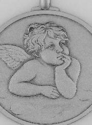 Médaille Ange-Gardien Protecteur en Argent 925/1000 - 21 mm