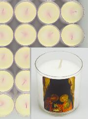 48 Bougies Veilleuses de Noël Blanche - La Nativité