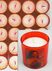 24 Bougies Veilleuses Sainte Thérèse de l'Enfant Jésus - Rouge
