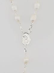 Chapelet en Argent 925/1000 & Nacre - Grains Brillant 7mm