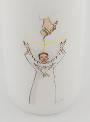 Bougie Cierge de Confirmation - Onction Garçon Brun