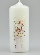 Cierge de Communion Action de Grâce - Fille Brune