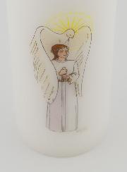 Bougie Cierge de Confirmation Chevalier de l'Esprit Saint - Fille Brune