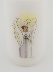 Cierge de Confirmation Chevalier de l'Esprit Saint - Garçon Brun