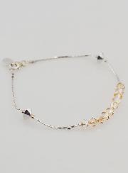 Bracelet Dizainier en Cristal Ambre & Argent