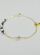 Bracelet Dizainier en Cristal Noir & Or