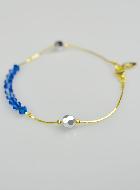 Bracelet Dizainier en Cristal Bleu & Or