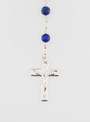 Chapelet en Pierre Lapis Lazuli & Argent Massif 925/1000