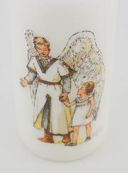 Cierge de Baptême -  Ange Gardien Protecteur et Fille