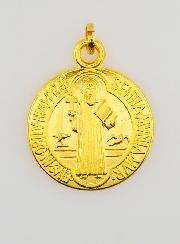 Médaille de Saint Benoît - Métal Doré - 22 mm