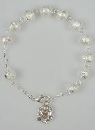 Bracelet Dizainier de Lourdes - Perles d'Argent