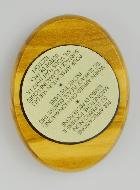 Plaque Auto Sainte Anne en Bois d'Olivier 4cm