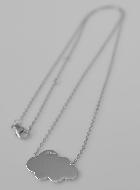 Collier Pendentif Nuage en Argent  - Maille Gourmette 45cm