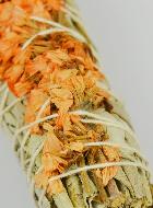 Smudge de Sauge Blanche & Fleurs de Statice Sinuata Orange