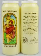 Bougie de Neuvaine Protection contre les Dangers - Saint Christophe