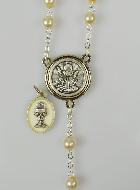 Chapelet de Lourdes & Communion - Argenté
