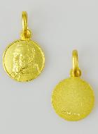 Médaille en Plaqué Or - Padre Pio - 10mm