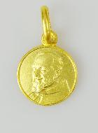 Médaille en Plaqué Or - Padre Pio - 10mm