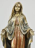 Statue Religieuse Vierge Miraculeuse en Bronze - 21cm