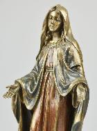Statue Religieuse Vierge Miraculeuse en Bronze - 21cm