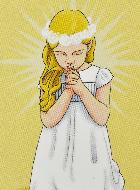 Carte de Première Communion - Ô Jésus - Modèle Fille