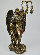 Statue Saint Michel Archange en Bronze - Ange de la Justice 28cm