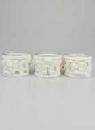 Set de 3 Bougeoirs Photophores Anges Gardien - 5cm
