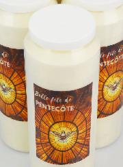 Lot de 6 Bougies de Neuvaine Belle Fête de Pentecôte