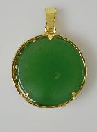 Pendentif Arbre de Vie & Pierre d'Aventurine - Doré