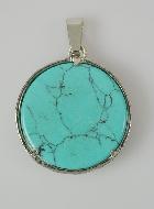 Pendentif Arbre de Vie & Pierre de Turquoise - Argenté