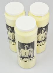 3 Bougies de Neuvaine Saint Charles de Foucauld - 17.5cm