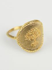 Bague Arbre de Vie Martelé - Plaqué Or 18k - Taille 50