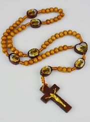 Chapelet de Saint Charbel en Bois & Corde