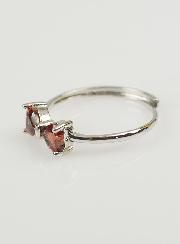 Bague Ajustable Noeud de Papillon - Grenat Naturel AAA