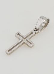 Pendentif Croix Ajourée en Acier Inoxydable - 16mm