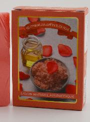 Savon Exfoliant Ayurvédique - Sel de l'Himalaya & Pétale de Rose